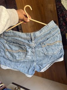 Ripped Denim Shorts
