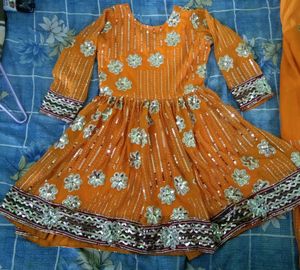 gol kurti with pathiyala