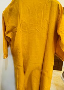 XL | Cotton kurti | Mustard Yellow