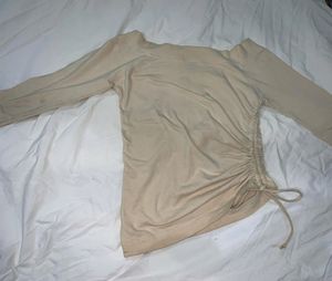 Beige Off Shoulder  Top