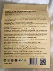 SpringH₂O 24 Carat Gold pedicure manicure kit