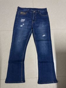 punjabi Distressed Flare Jeans