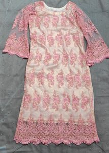 Heavy Embroidered Pink 🩷 Kurta