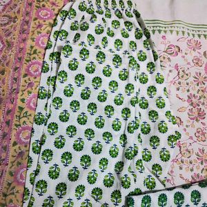 Cotton Green Kurta Set
