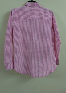 Pink Striped Button-Down Formal Shirt