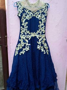 Blue Georgette Gown
