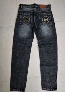 korean style black wash denim jeans