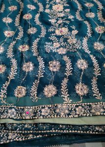 Teal Colour Never Worn Saree