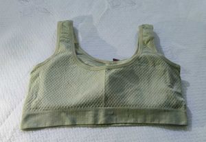 Comfy Light Green Sports Bra Free Size