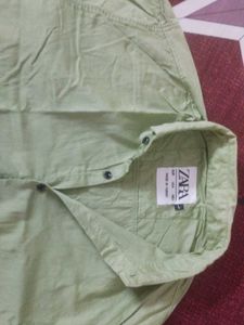 Zara Green Casual Shirt