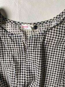 DARPHIN Gingham Tie-Front Top
