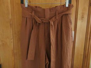 H&amp;M Women Paper Bag Pant &#39;Belted Stretch Waist