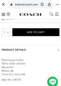 Card Holder With Money Clip Coach