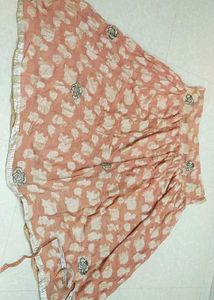 Vintage Peach & Silver Skirt