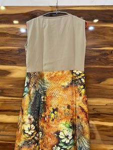 Satin Silk Dress With Embroidery