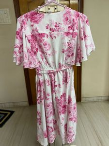 Floral Flutter Sleeve Dress