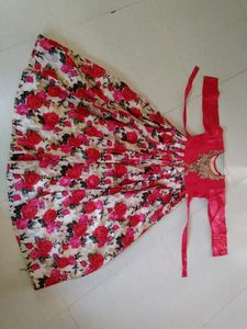 Red And Creme Gown