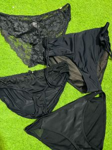 Xl Size Black 4 Different Stylish Briefs