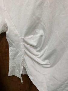 White Asymmetric Tee