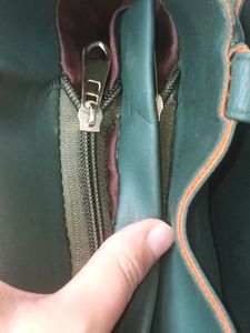 Women Makers Olive Green Shoulder Handbag