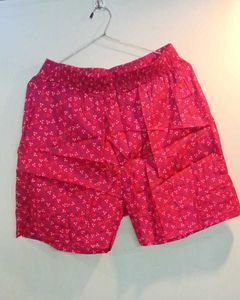 Pink Patterned Short Sleeve Top &amp; shor
