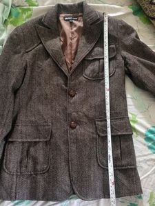 Premium Wool Blend Blazer Coat