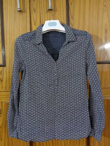 Patterned Long Sleeve Top