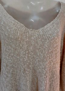 Oversized Mesh Sheer Knitted Top