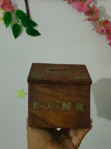 Wooden Home Bank Gullak