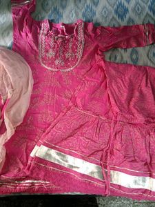 Pink Embroidered Kurta Set