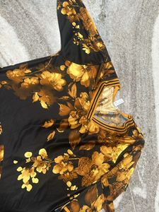 Beautiful Floral Black &amp; Golden Maxi