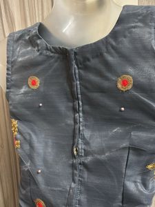 Embroidered Plazo Suit Set