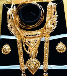 3 Gold Jewellery Sets With 4 Free Bangles