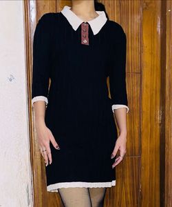 black collar dress