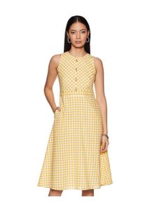 “AND” Ghingam Yellow Mellow Y2K Dress