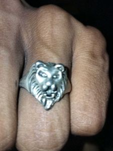 Silver Lion Ring