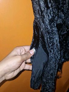 Black Velvet Corset Top
