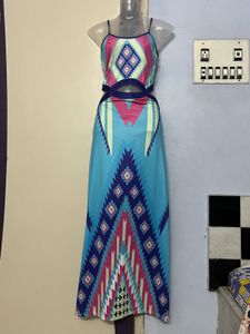 Chromatic Imported Long Designer One Piece