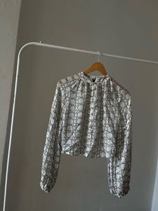 MINT VELVET Cream Geometric Print Blouse