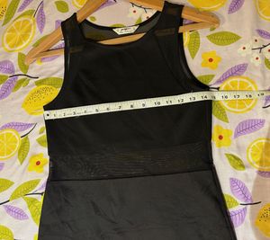 Beautiful Black Mesh Panel Dress