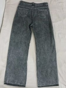 Acid Wash High-Waisted Jeans
