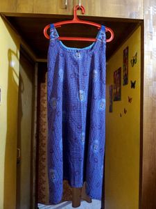 Blue Sleeveless Dress FS