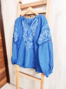 Elegant Blue Designer Top size-44-46