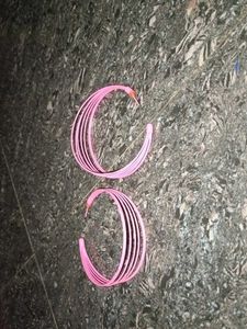 Pink Hoop Earrings