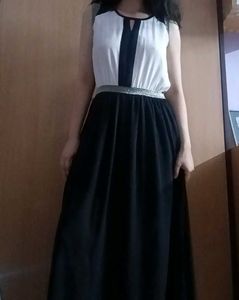 PRICE DROP-Black And White Party Dress