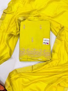 Vibrant Yellow Salwar Suit Material