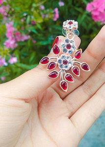 1 Pair Of Beautiful Red Stone Earrings