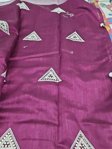 Chandri Cotton  Saree Same Blouse
