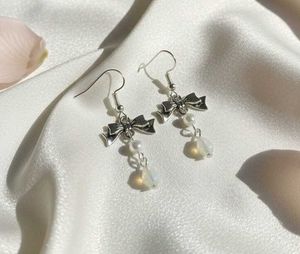 Bow & Pearl Opalite Earrings