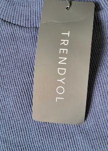 Blue Ribbed Top